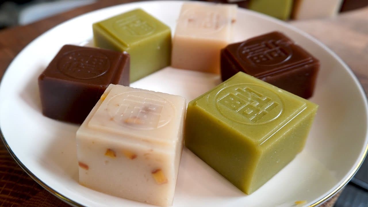 삼색 양갱 (밤, 말차, 팥)