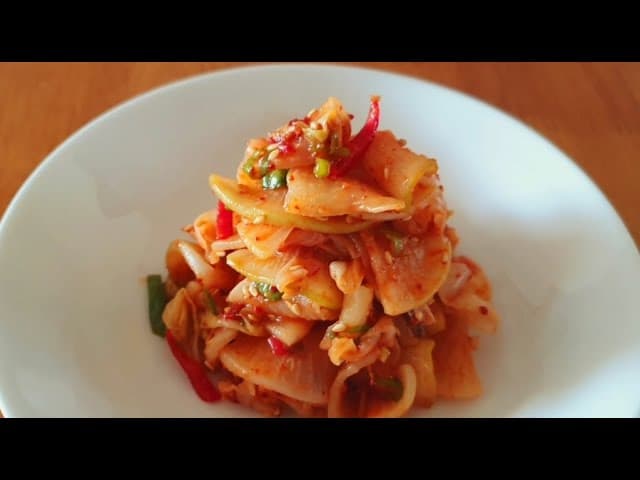 무 양배추 된장무침