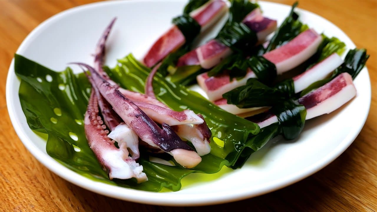 오징어 곰피 말이