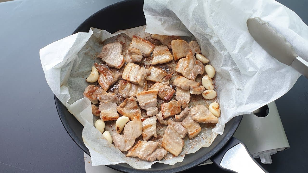 삼겹살 종이호일 구이