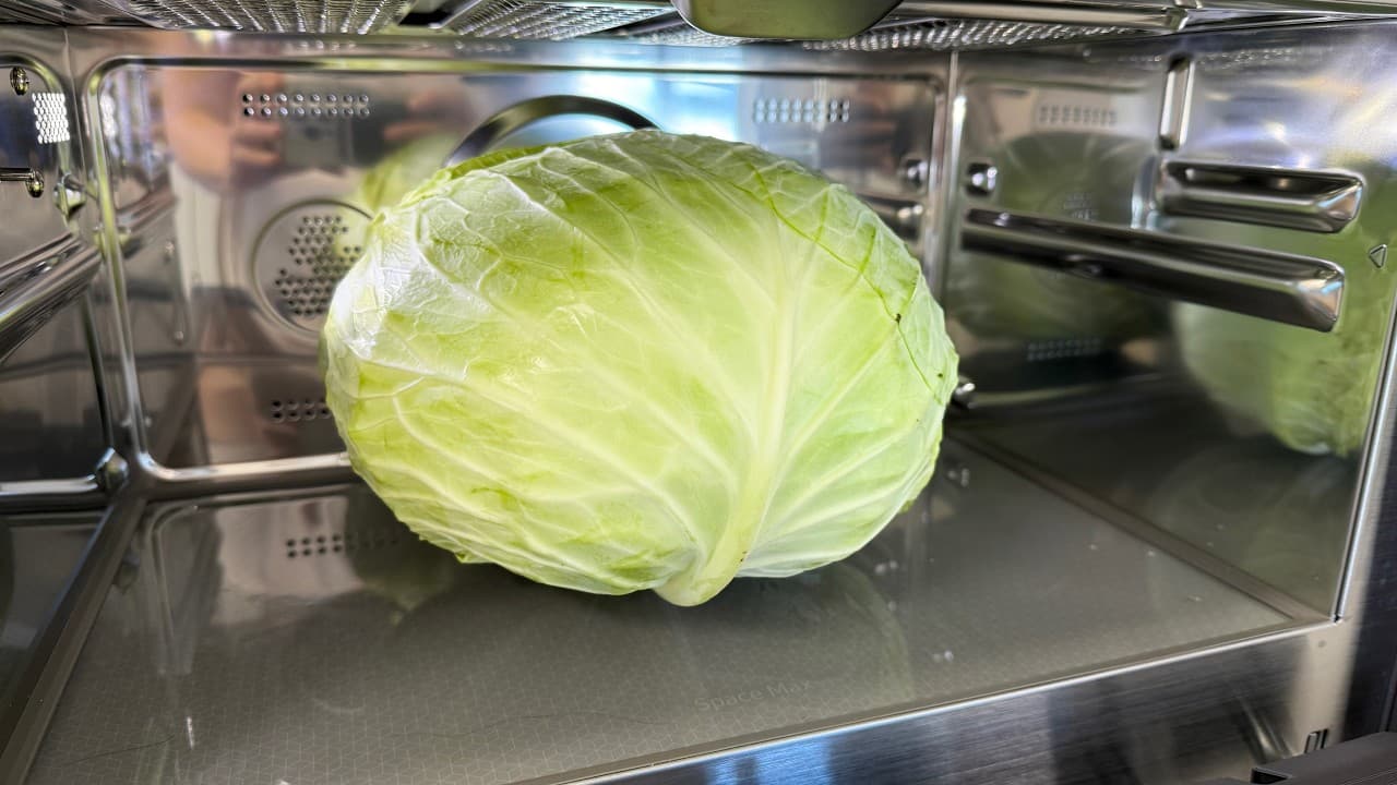 전자레인지 양배추찜과 참치쌈장