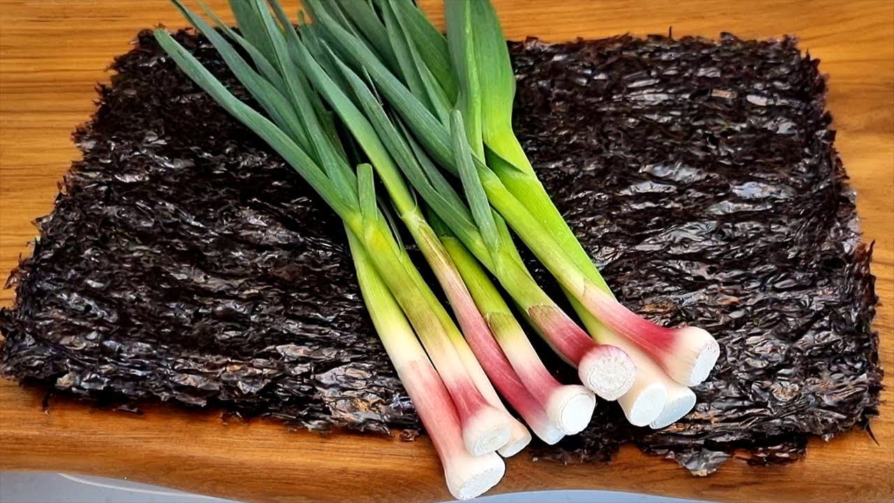 풋마늘 김 무침