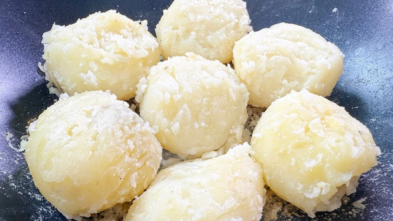 무수분 감자 찌기