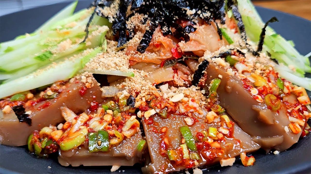 김치 도토리묵무침