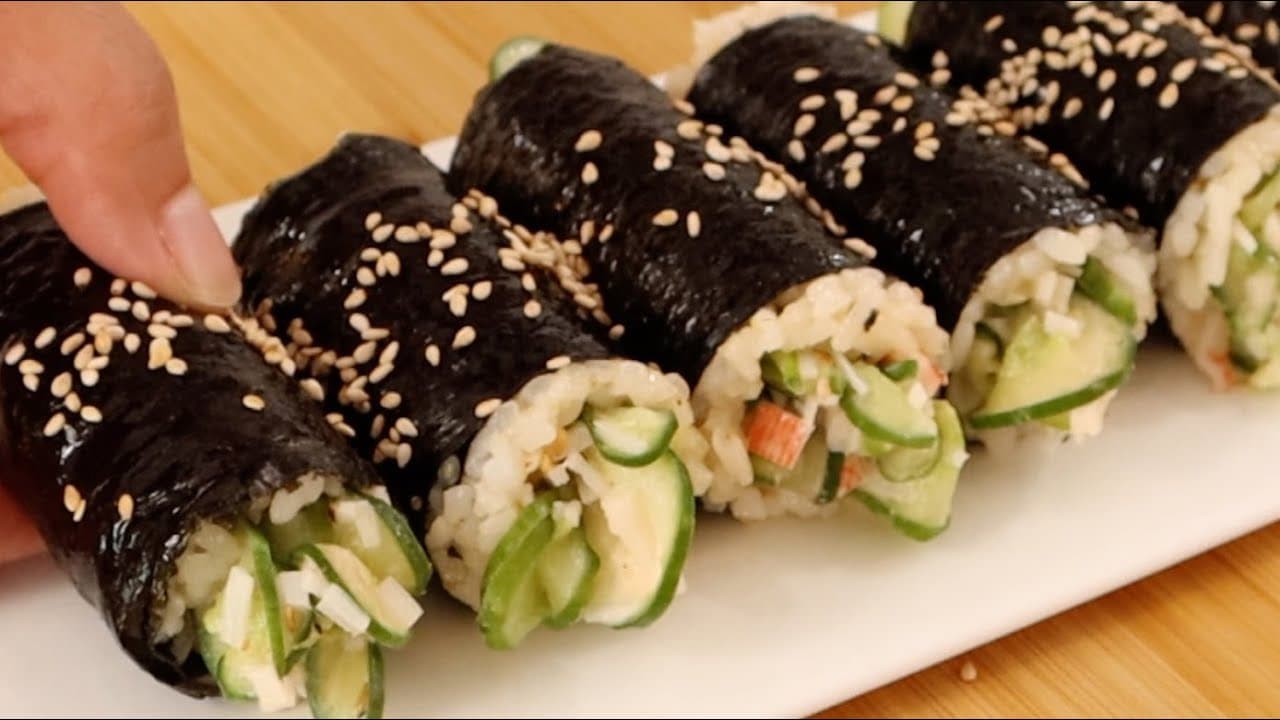 오이 크래미 꼬마김밥