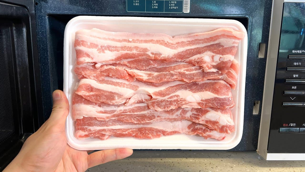 전자레인지 삼겹살 김치찜