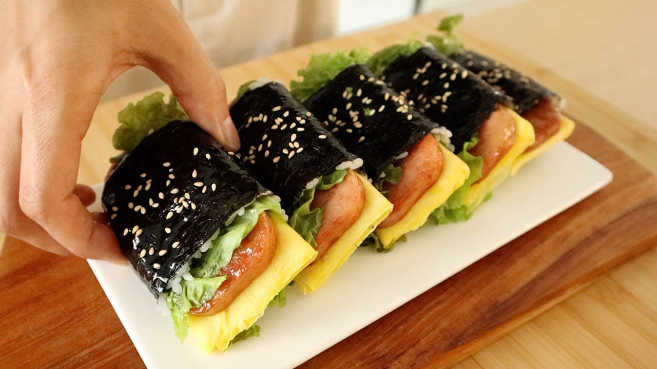 스팸 계란 김밥