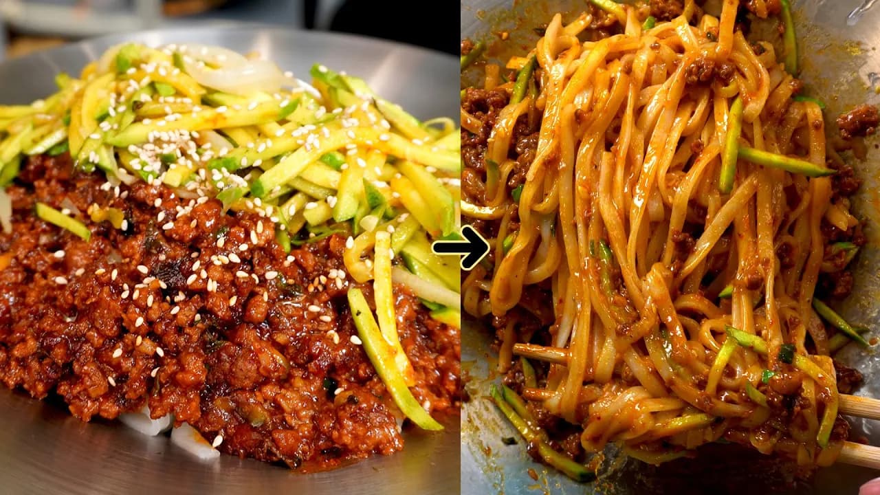 애호박 비빔 칼국수