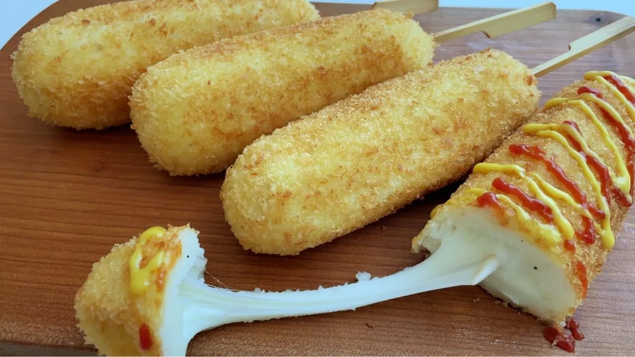 감자 치즈 핫도그