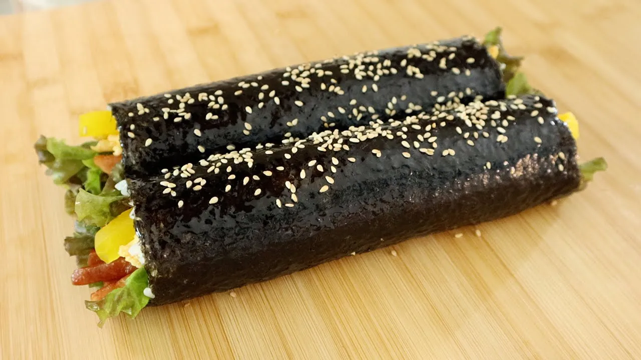 스팸 상추 김밥