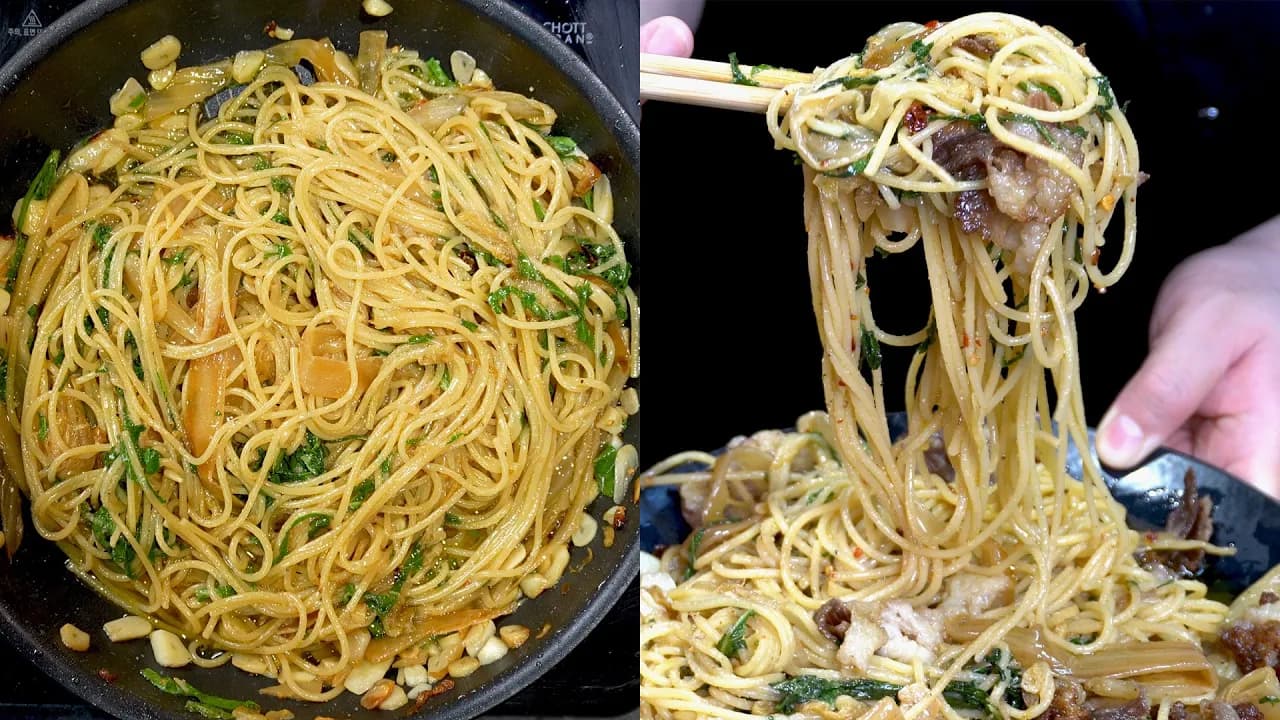 들기름 묵은지 파스타