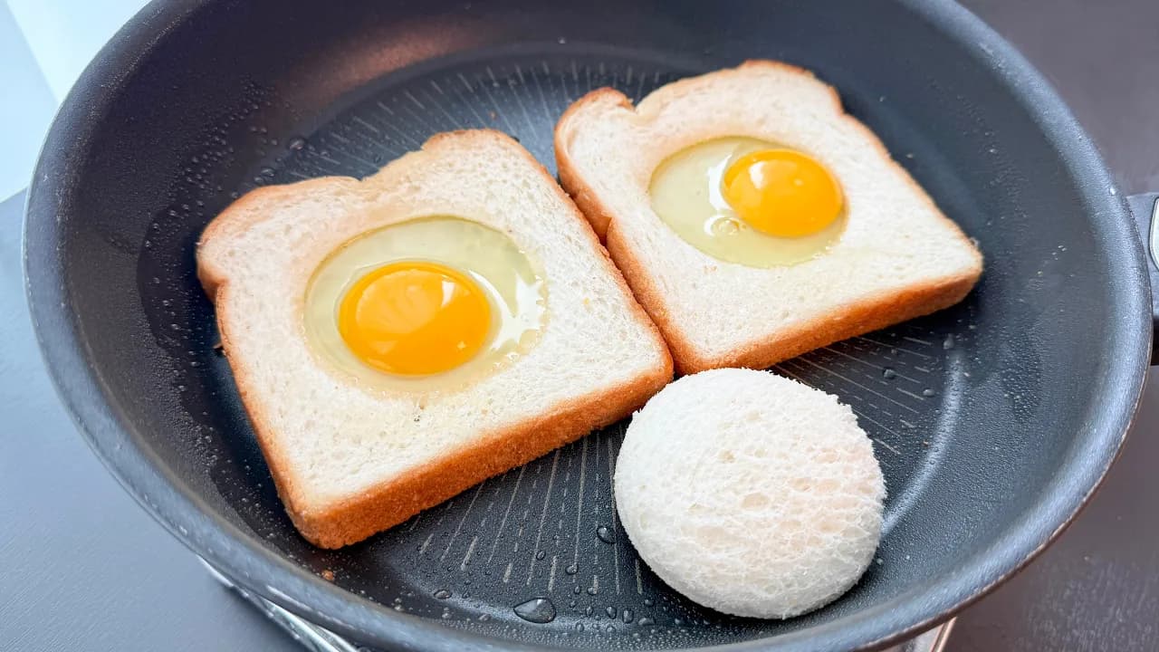 초코 식빵 파이 & 계란 토스트