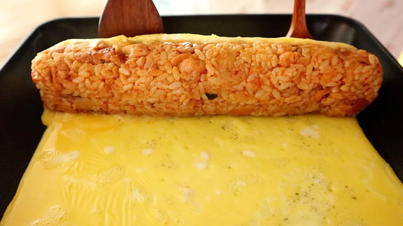 스팸김치 계란말이밥