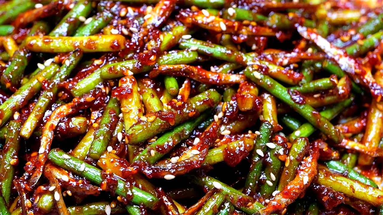 마늘쫑 멸치 무침