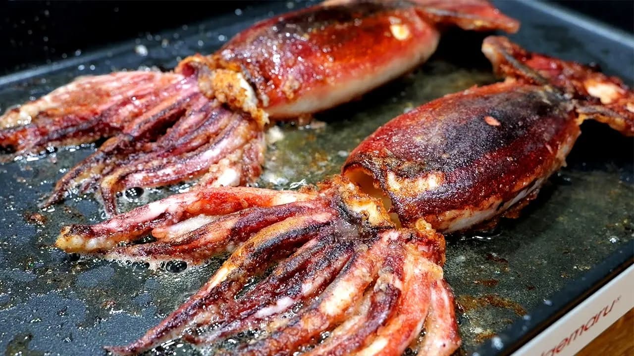 통오징어 버터구이